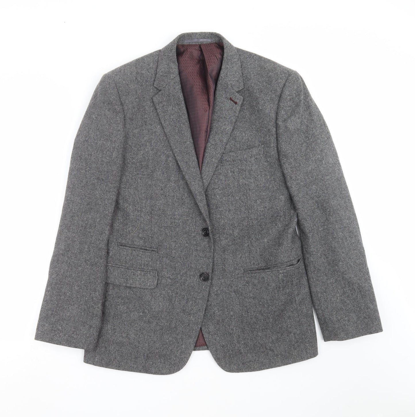 Mens UK Size 40 Fellini Regular Grey Suit Jacket