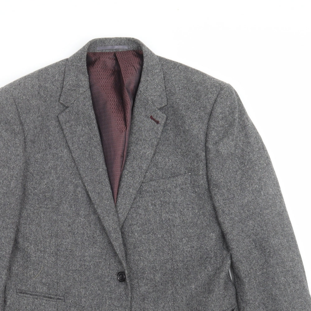 Mens UK Size 40 Fellini Regular Grey Suit Jacket