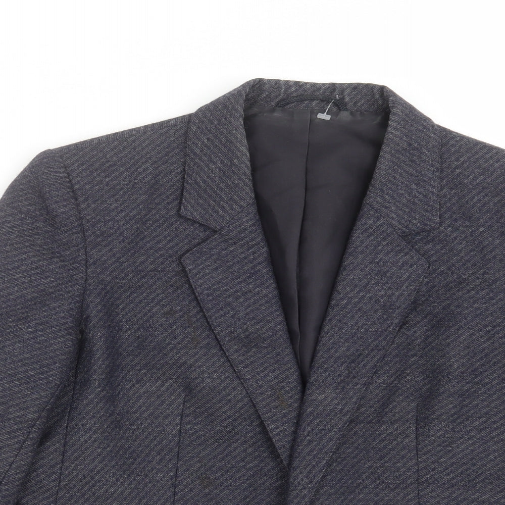 Marks and Spencer Womens Blue Striped  Jacket Suit Jacket Size 12