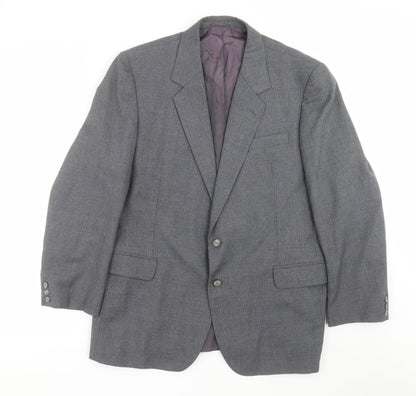 Mens UK Size 46 Preworn Regular Grey Suit Jacket