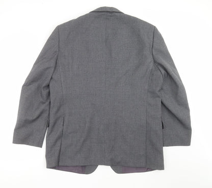 Mens UK Size 46 Preworn Regular Grey Suit Jacket