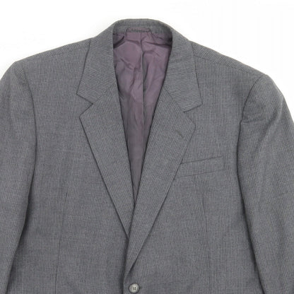 Mens UK Size 46 Preworn Regular Grey Suit Jacket