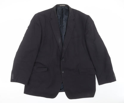 George Mens Blue Striped  Jacket Suit Jacket Size 48