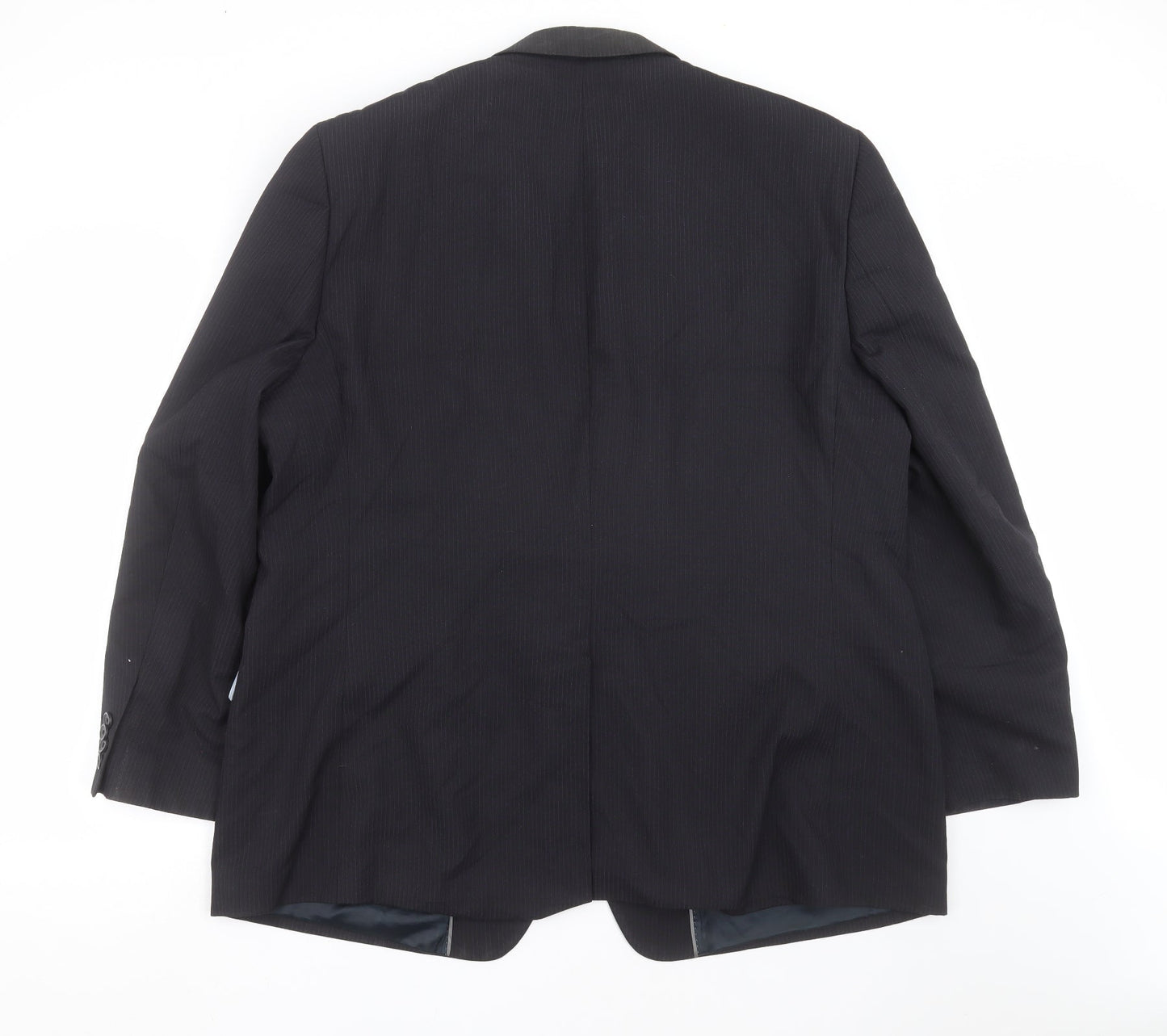 George Mens Blue Striped  Jacket Suit Jacket Size 48