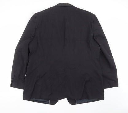 George Mens Blue Striped  Jacket Suit Jacket Size 48