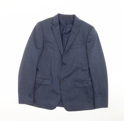 Mens UK Size 40 Topman Regular Blue Suit Jacket