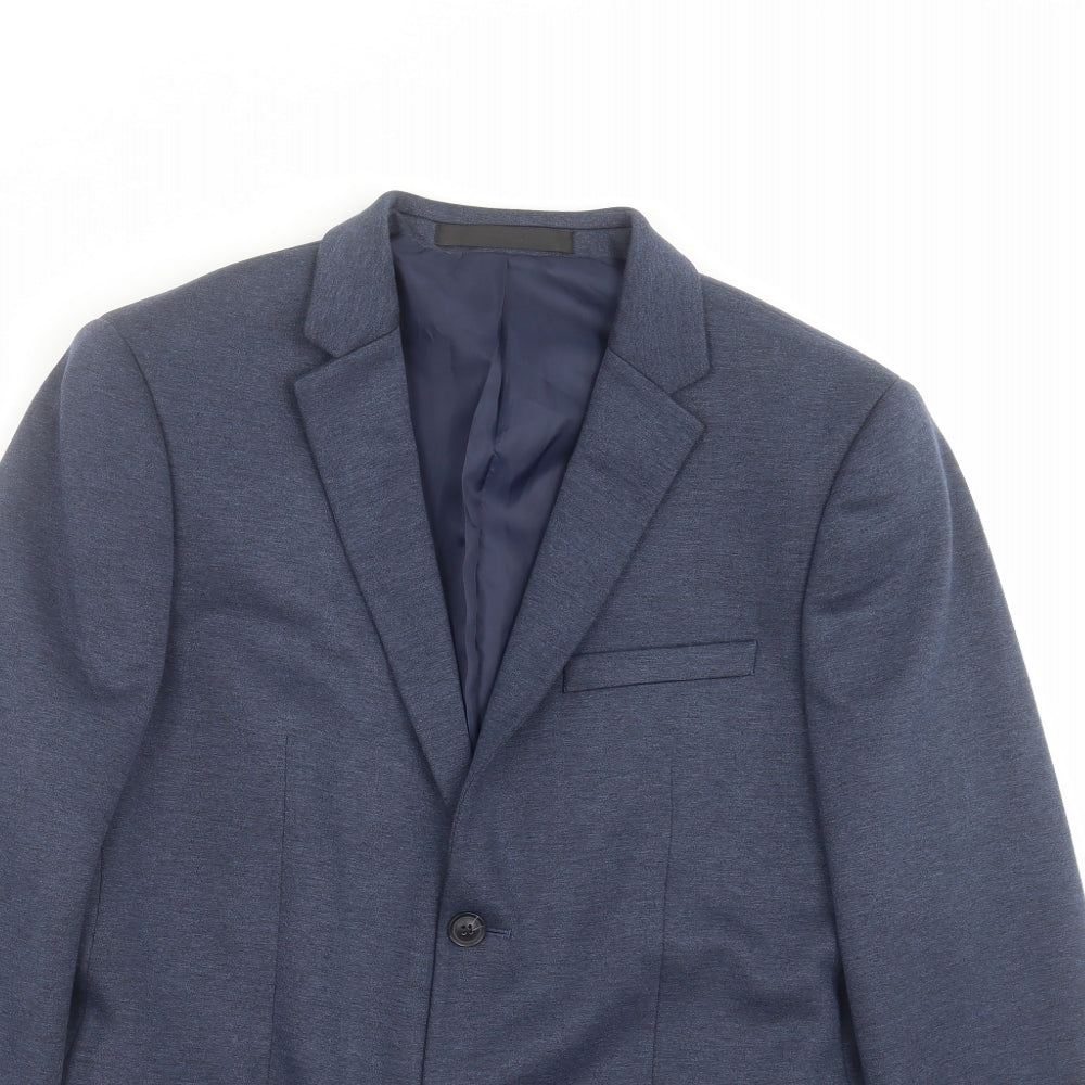 Mens UK Size 40 Topman Regular Blue Suit Jacket