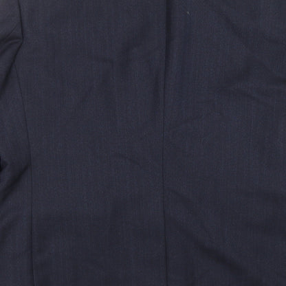 Impressions Perfect Mens Blue Herringbone  Jacket Suit Jacket Size 42