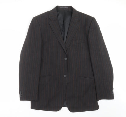 F&F Mens Grey Striped  Jacket Suit Jacket Size 42