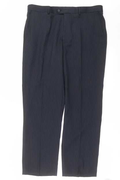 Preworn Mens Blue Striped  Trousers  Size 38 in L30 in