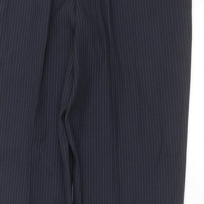 Preworn Mens Blue Striped  Trousers  Size 38 in L30 in