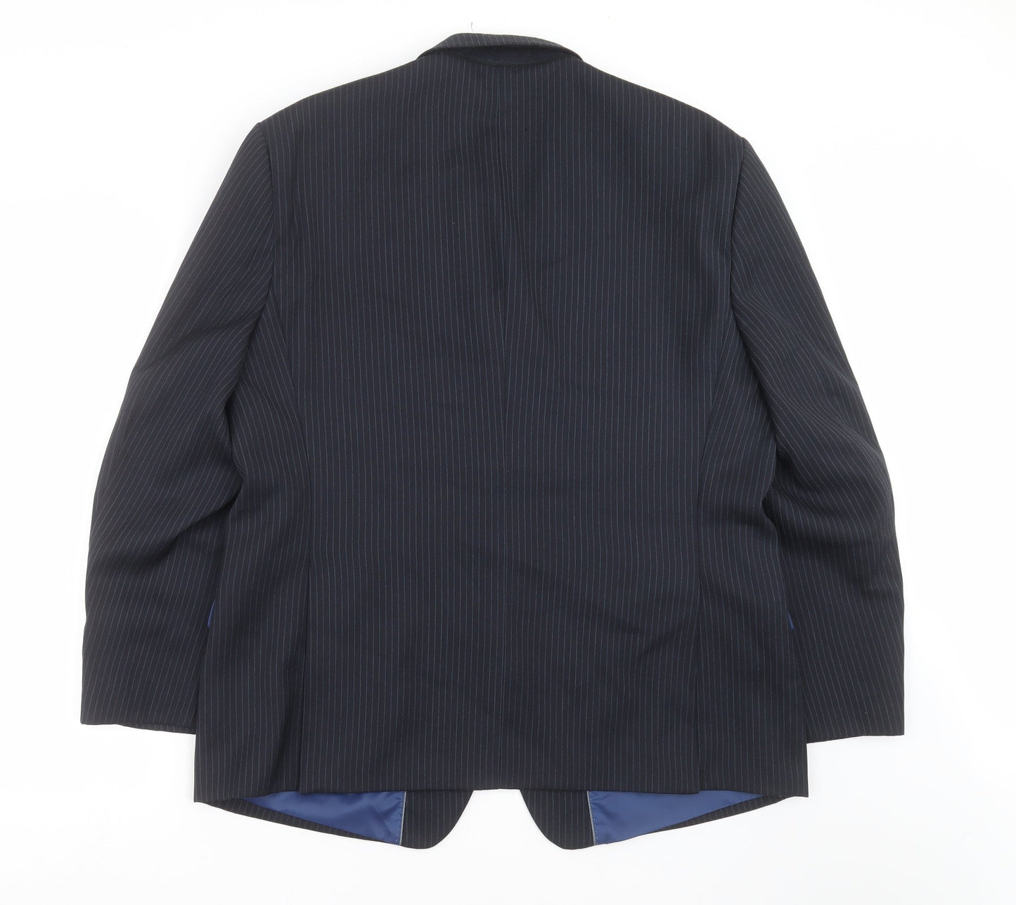 Mens UK Size 44 Charlton Gray Regular Blue Suit Jacket