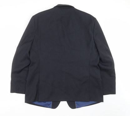 Mens UK Size 44 Charlton Gray Regular Blue Suit Jacket