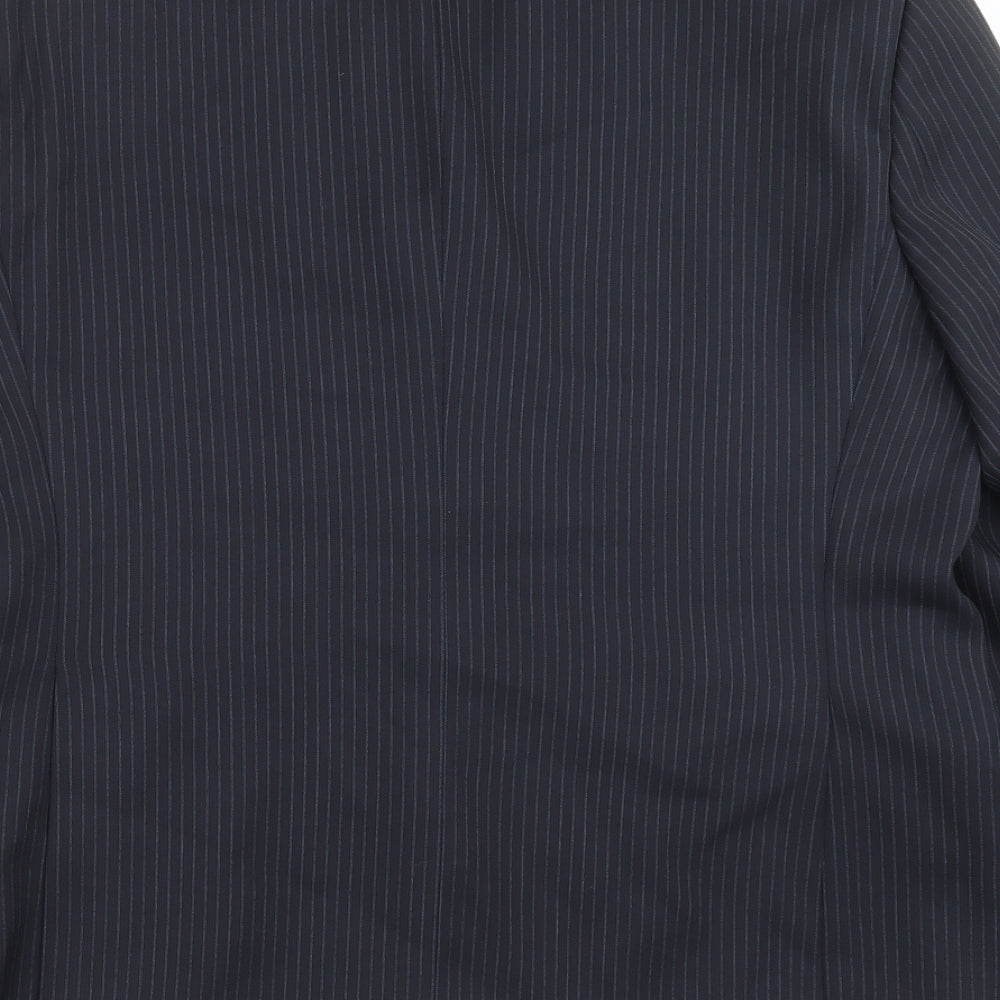 Mens UK Size 44 Charlton Gray Regular Blue Suit Jacket