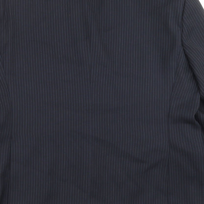 Mens UK Size 44 Charlton Gray Regular Blue Suit Jacket