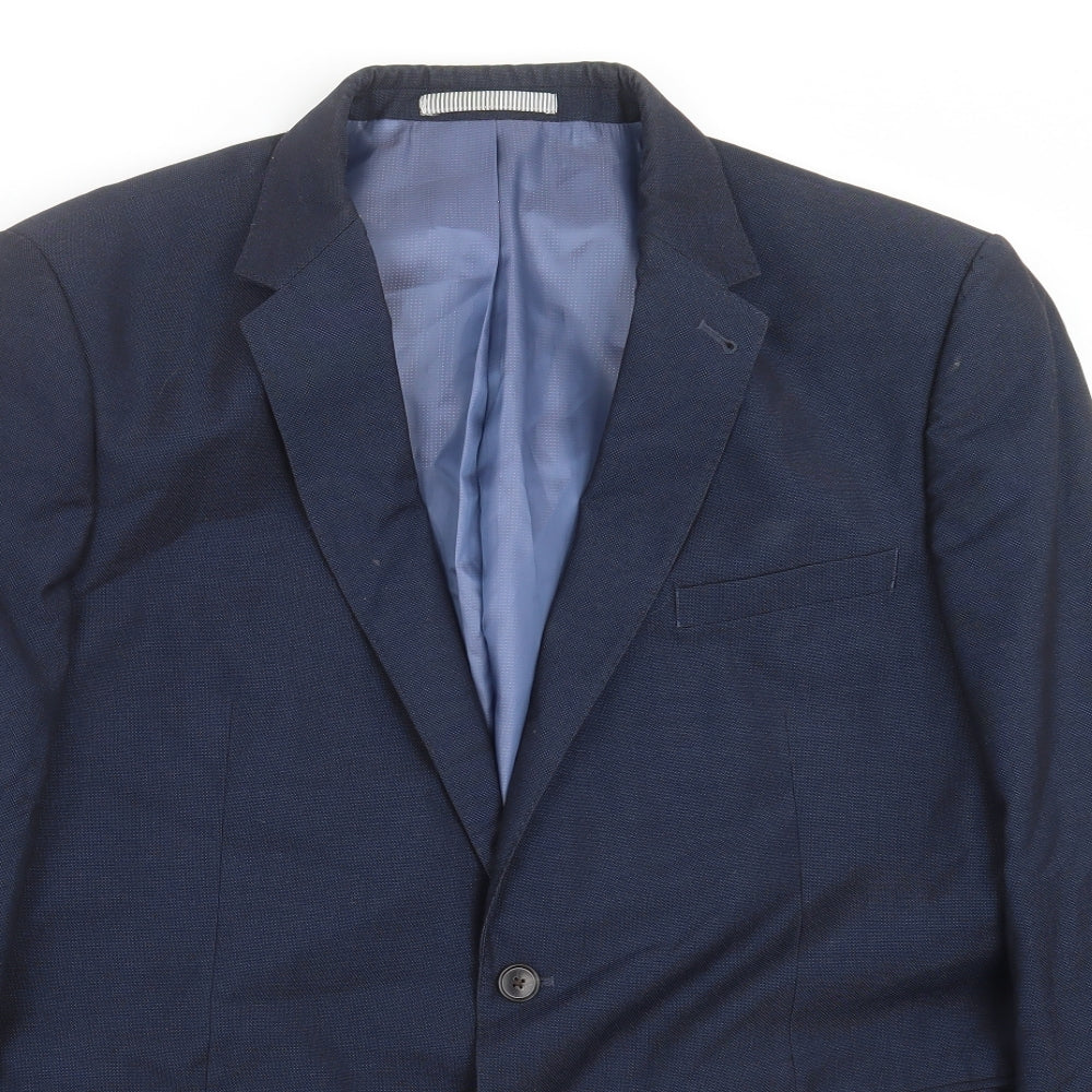 Mens UK Size 46 Burton Regular Blue Suit Jacket