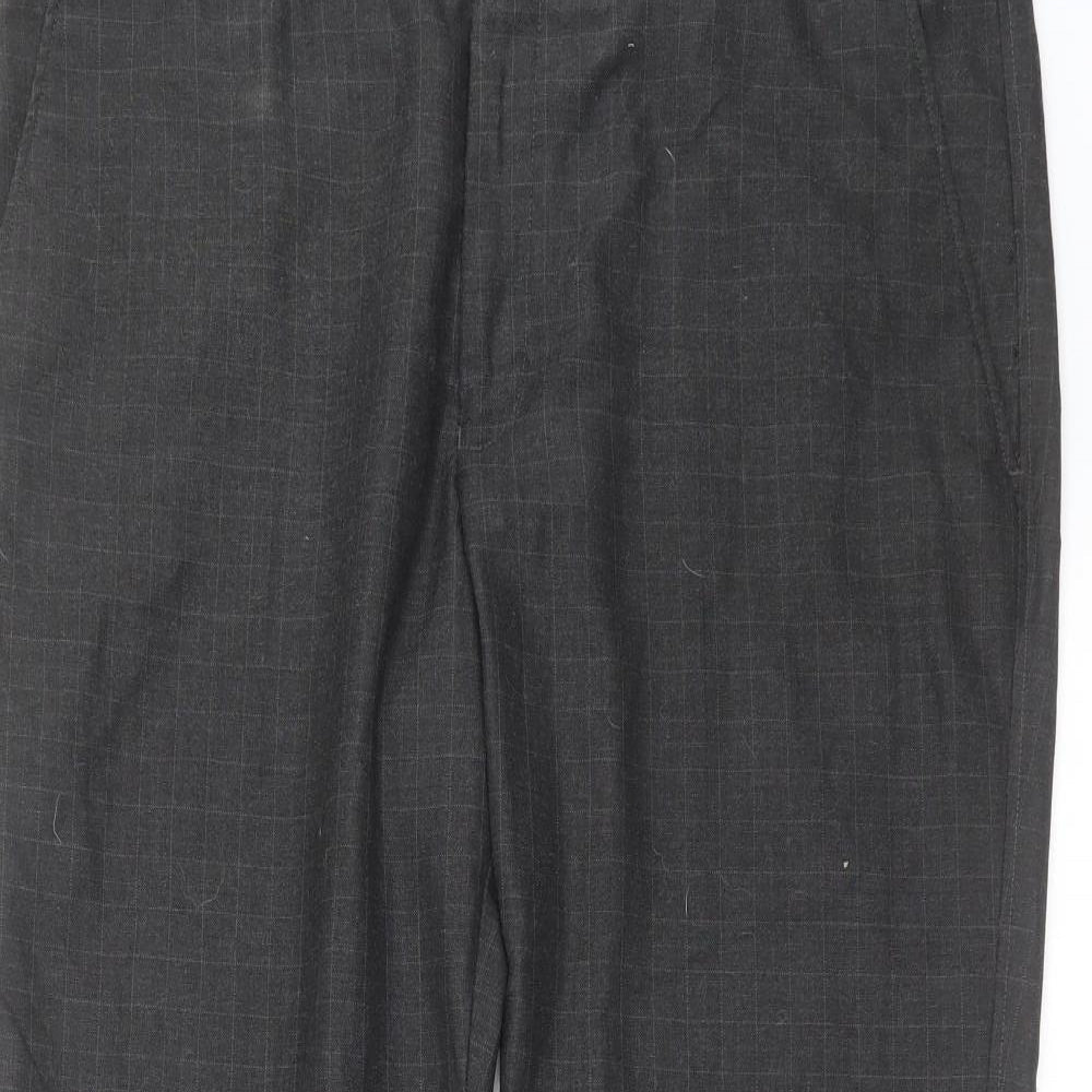 F&F Mens Grey Check  Trousers  Size 38 in L28 in