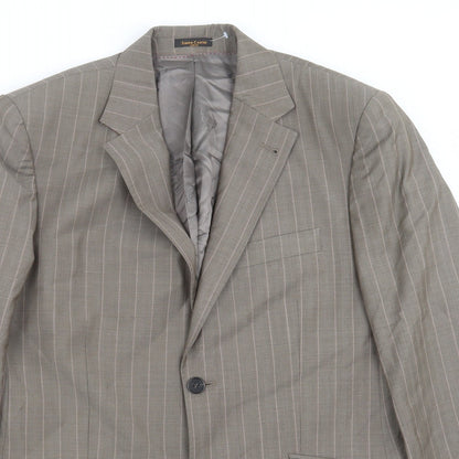 Mens UK Size 38 Simon Carter Regular Beige Suit Jacket