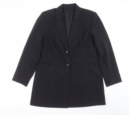 Dorothy Perkins Womens Blue Striped  Jacket Suit Jacket Size 16