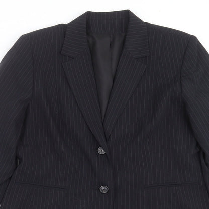 Dorothy Perkins Womens Blue Striped  Jacket Suit Jacket Size 16