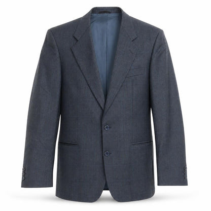 Front view of Konen men’s blue check jacket suit jacket, size 42