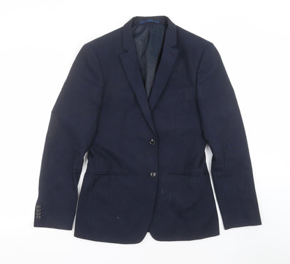 Mens UK Size 38 Topman Regular Blue Suit Jacket