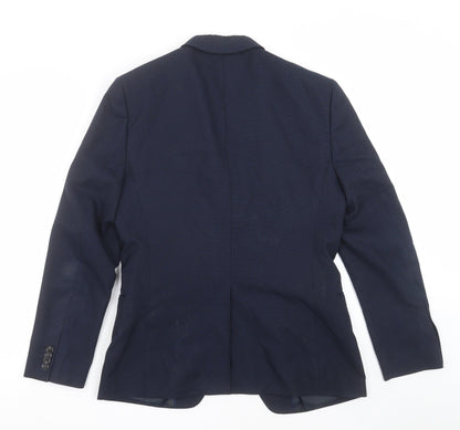 Mens UK Size 38 Topman Regular Blue Suit Jacket