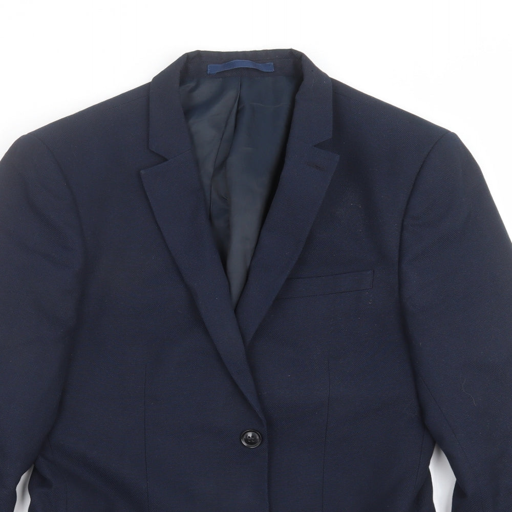 Mens UK Size 38 Topman Regular Blue Suit Jacket