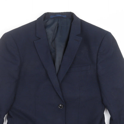 Mens UK Size 38 Topman Regular Blue Suit Jacket