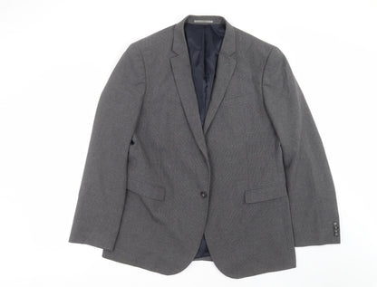 Mens UK Size 44 Cedar Wood State Regular Grey Suit Jacket