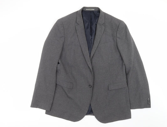 Mens UK Size 44 Cedar Wood State Regular Grey Suit Jacket