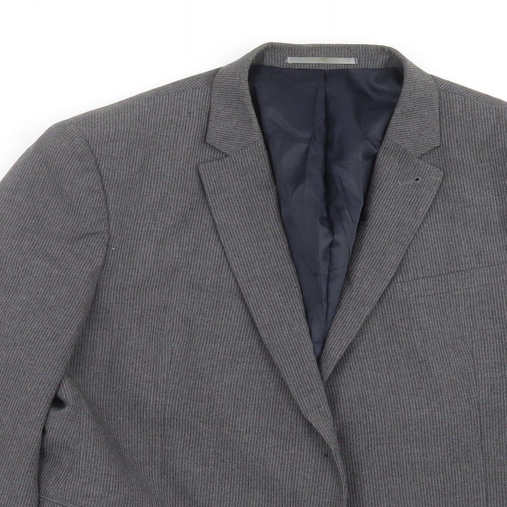 Mens UK Size 44 Cedar Wood State Regular Grey Suit Jacket