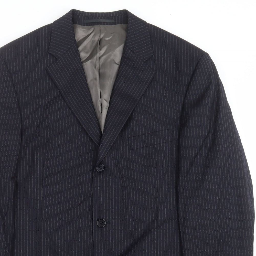 gianni palleti Mens Blue Striped  Jacket Suit Jacket Size 44