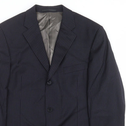 gianni palleti Mens Blue Striped  Jacket Suit Jacket Size 44