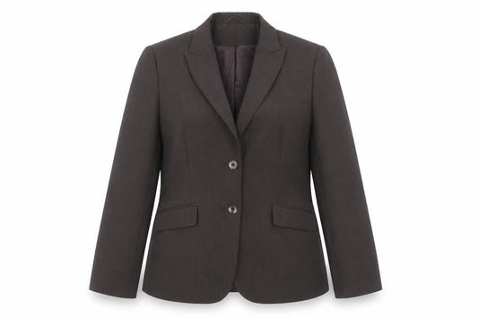 Front view of berketex women’s brown jacket suit jacket, size UK 14