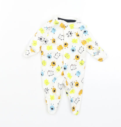 Primark Baby White   Babygrow One-Piece Size Newborn  - Monsters