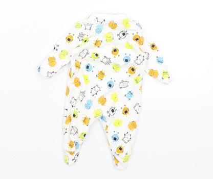 Primark Baby White   Babygrow One-Piece Size Newborn  - Monsters
