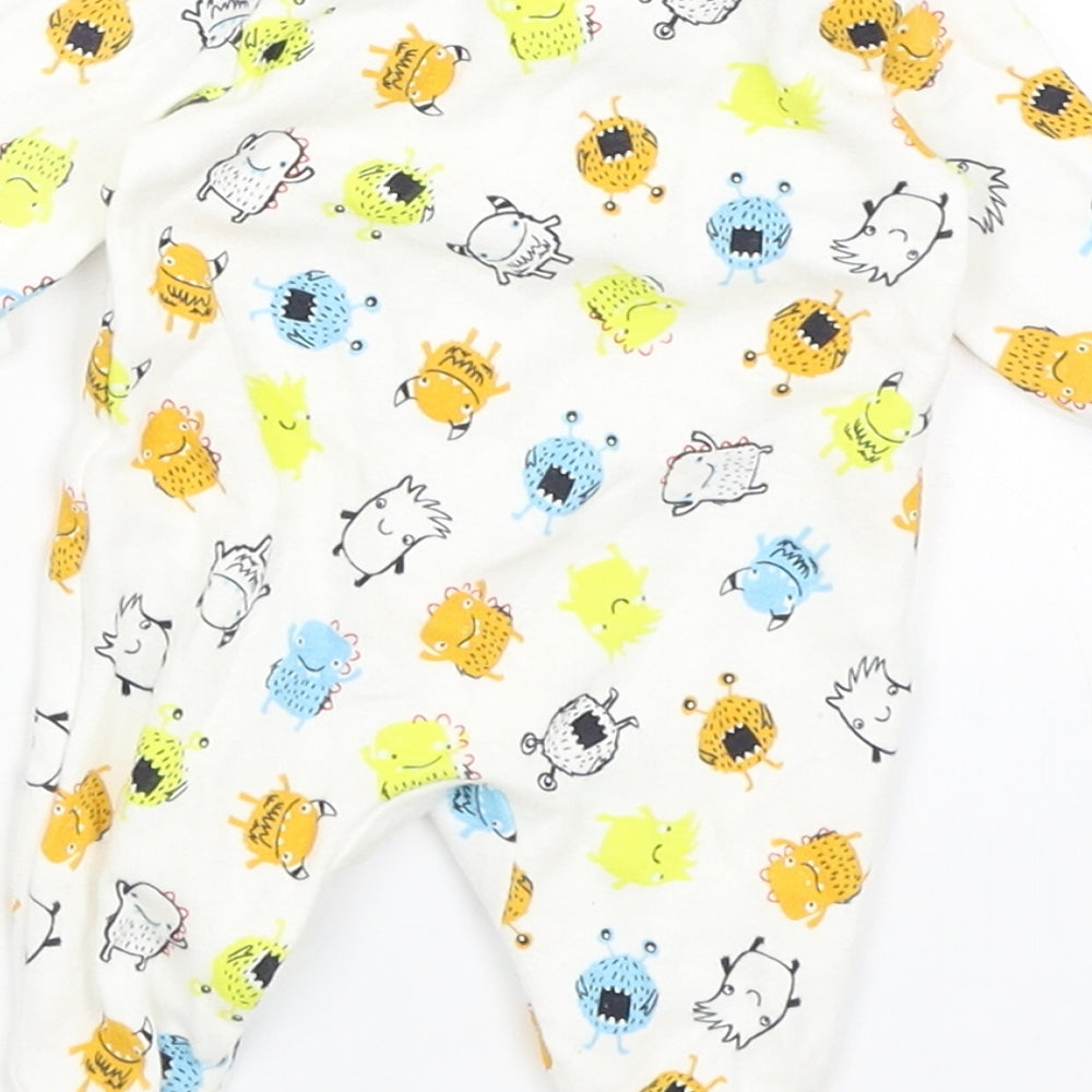 Primark Baby White   Babygrow One-Piece Size Newborn  - Monsters