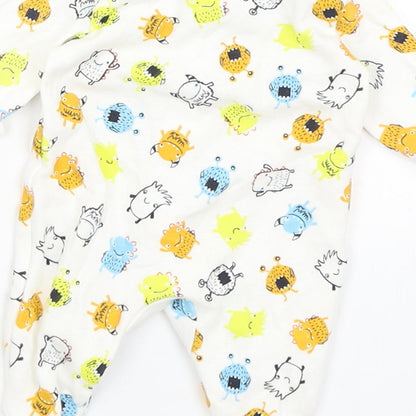 Primark Baby White   Babygrow One-Piece Size Newborn  - Monsters