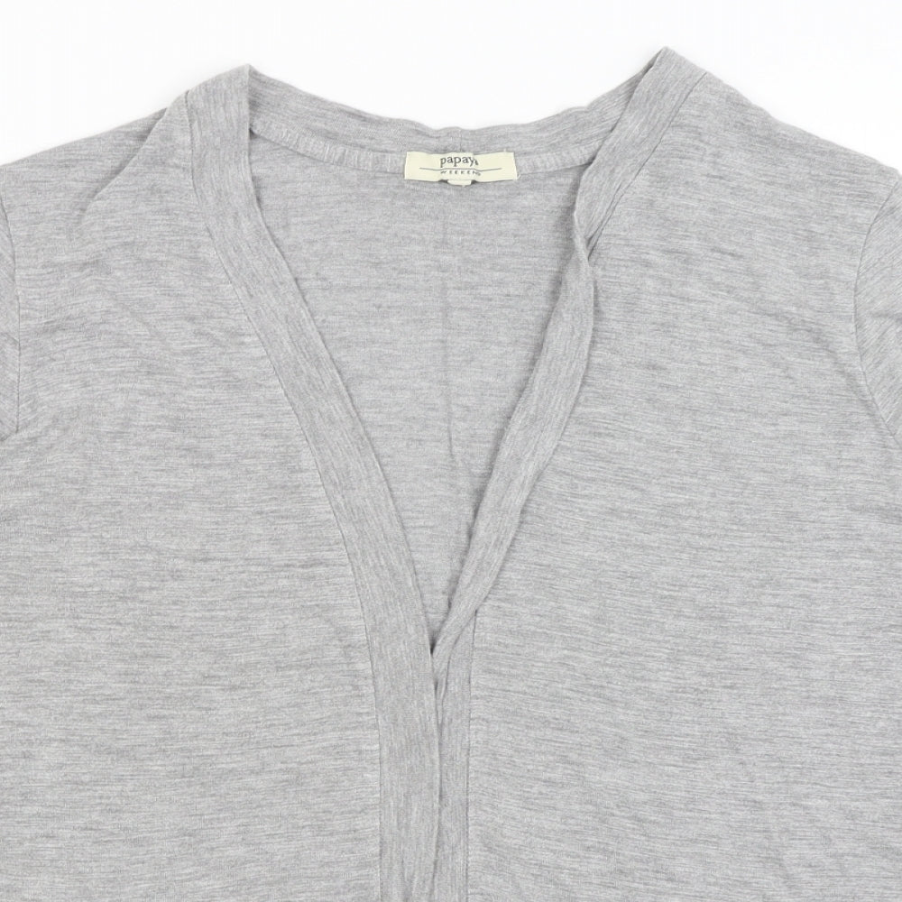 Womens UK Size 20 Papaya Grey Shrug Jumper