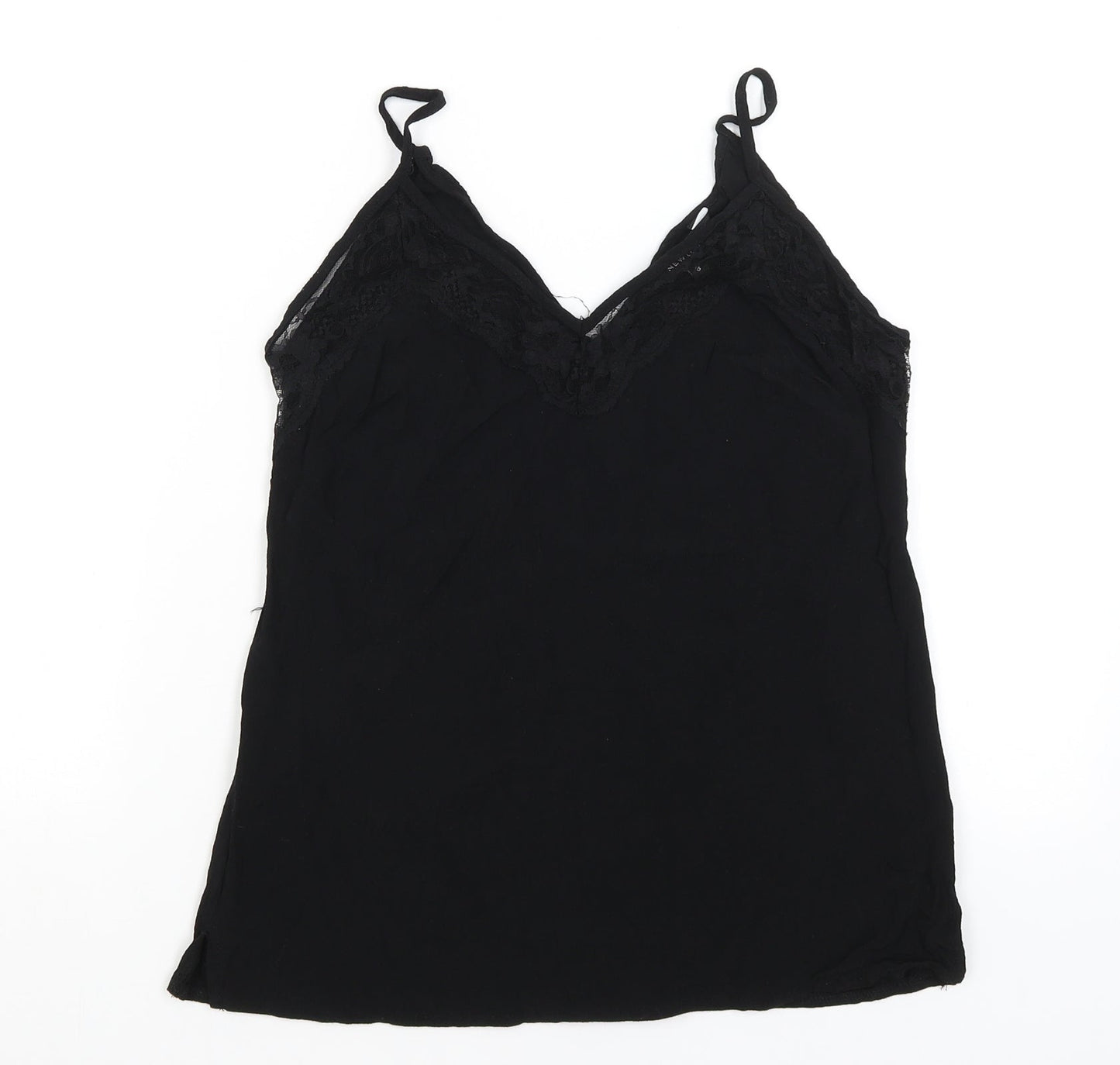 Womens UK Size 8 New Look Black Camisole Tank