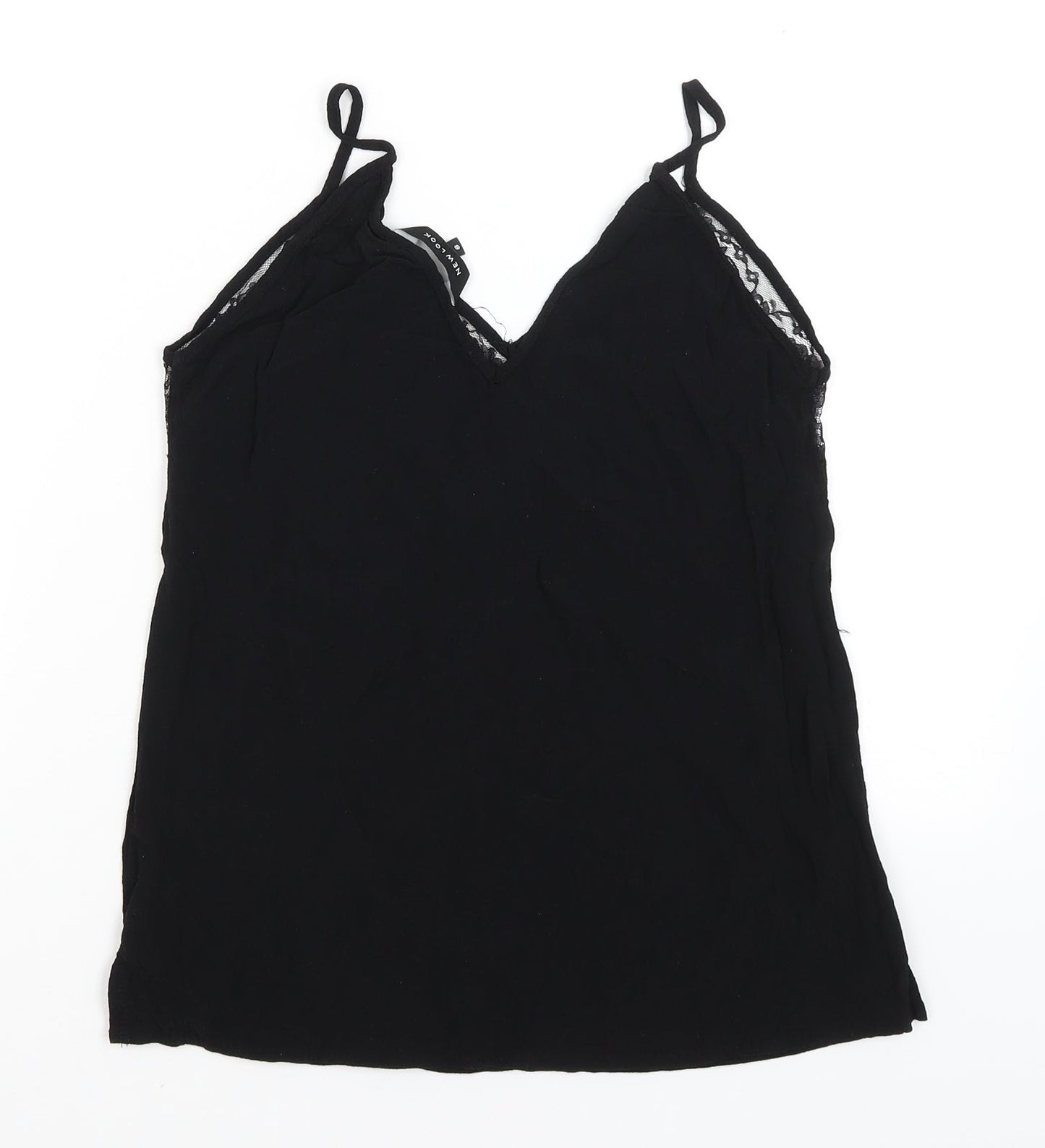 Womens UK Size 8 New Look Black Camisole Tank