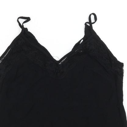 Womens UK Size 8 New Look Black Camisole Tank