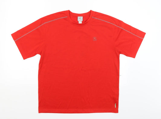 DOMYOS Mens Red   Basic T-Shirt Size L