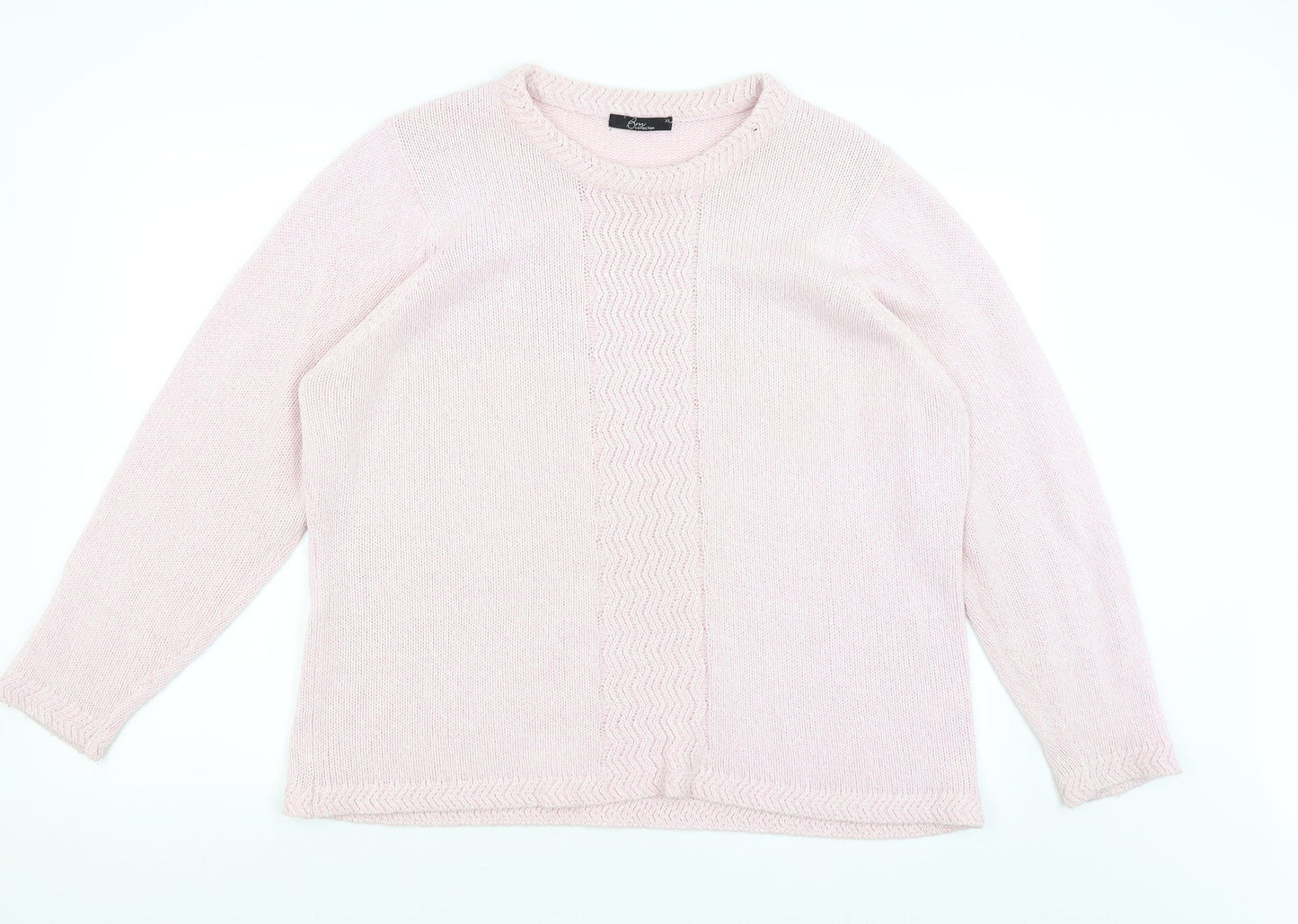 Womens UK Size XL BM Pink Pullover Jumper