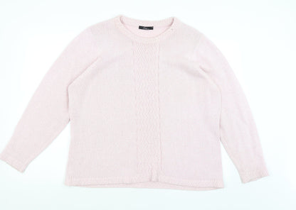 Womens UK Size XL BM Pink Pullover Jumper