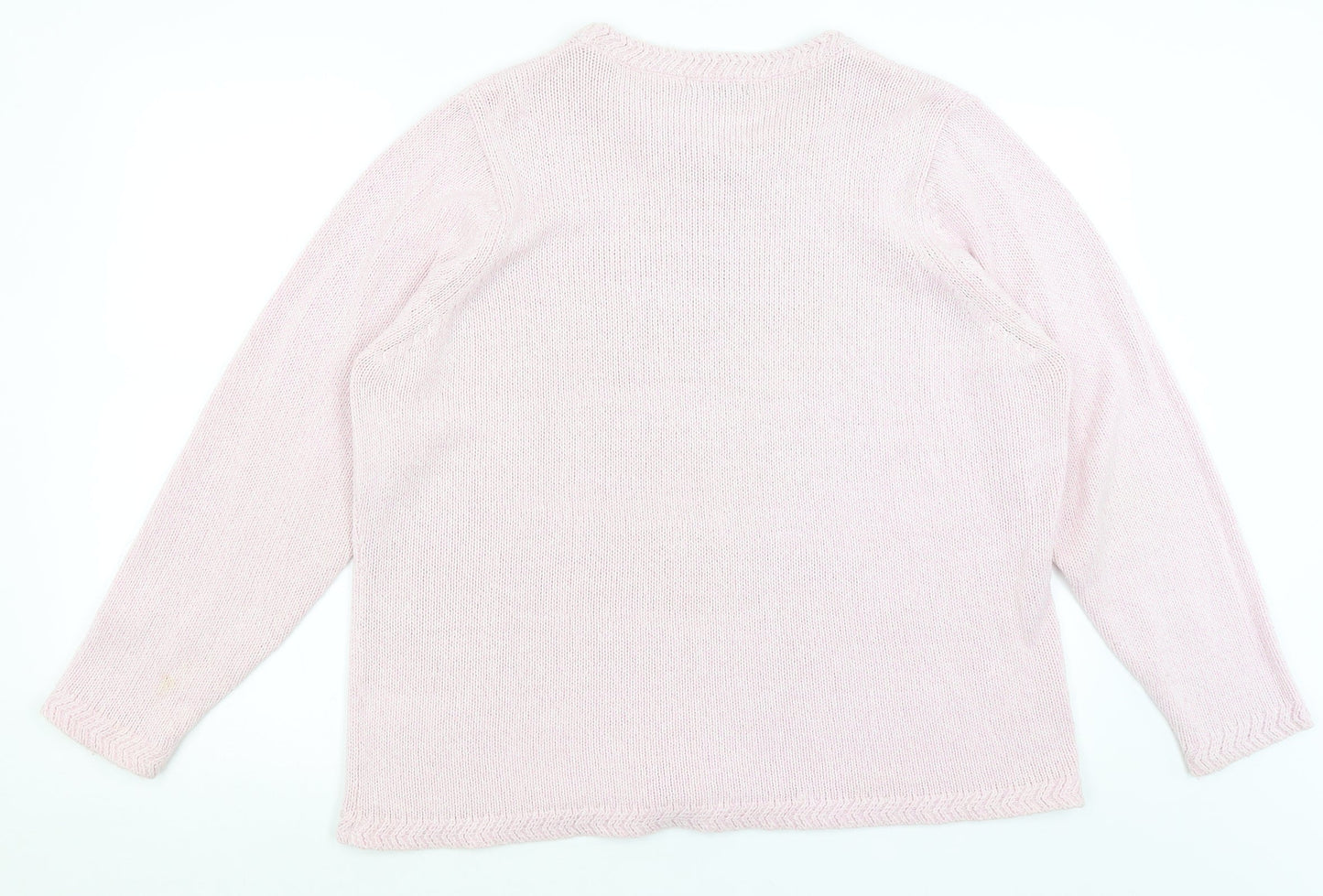 Womens UK Size XL BM Pink Pullover Jumper