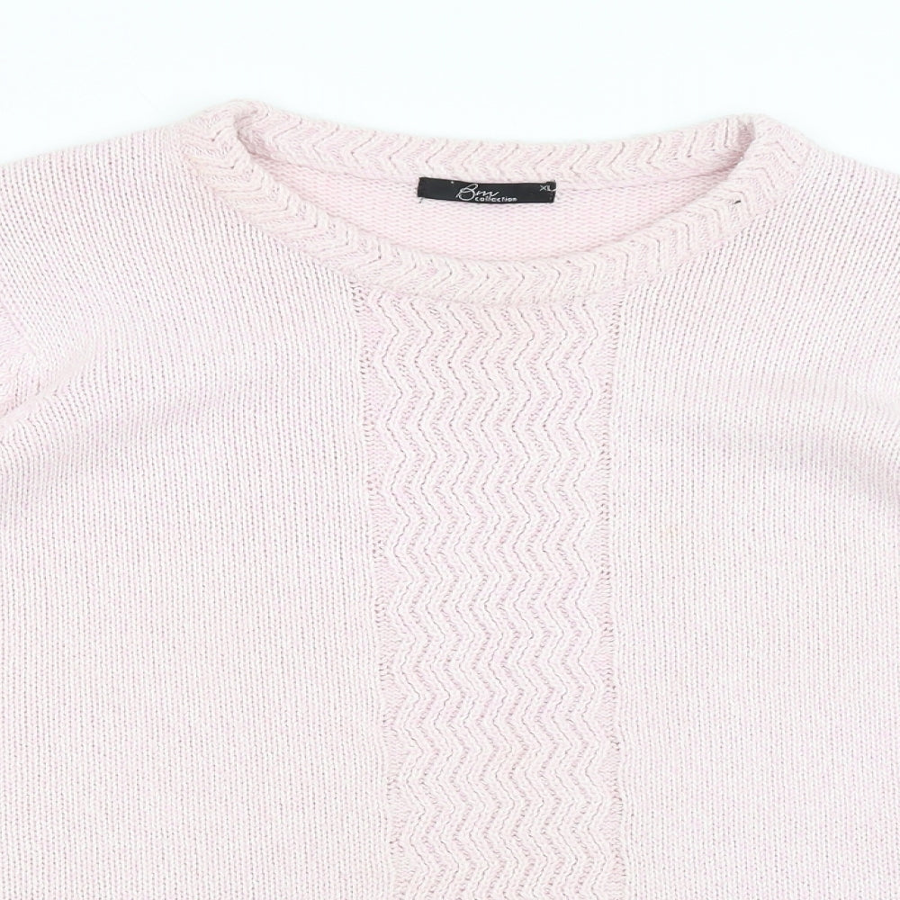 Womens UK Size XL BM Pink Pullover Jumper