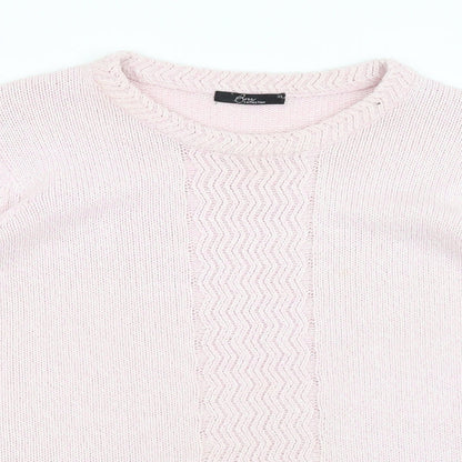 Womens UK Size XL BM Pink Pullover Jumper