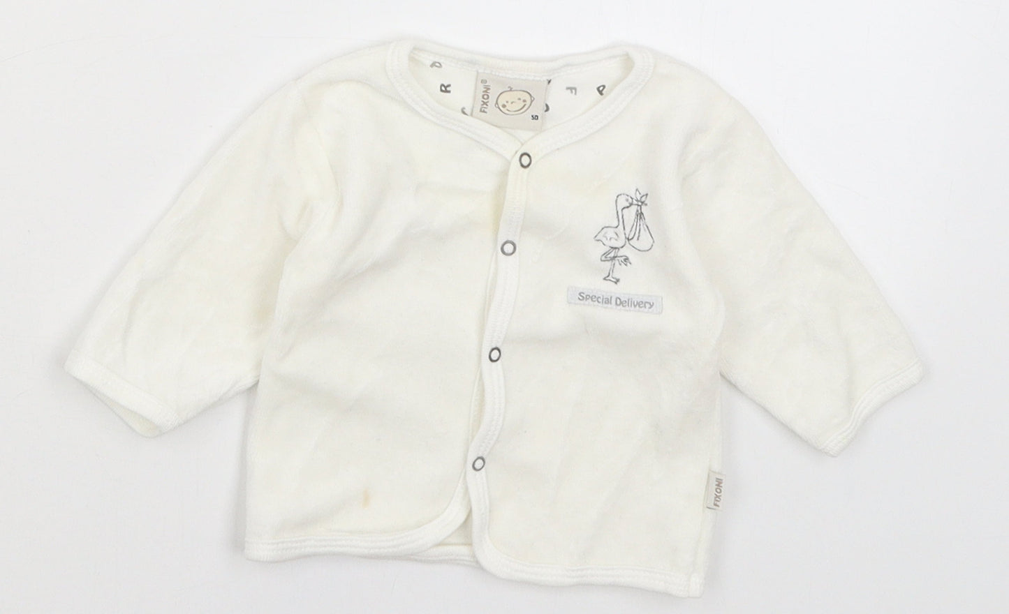 Fixoni Baby White   Cardigan Jumper Size 0-3 Months